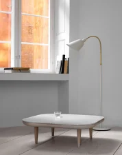 Stolík Fly SC11, white oiled oak/honed Bianco Carrara