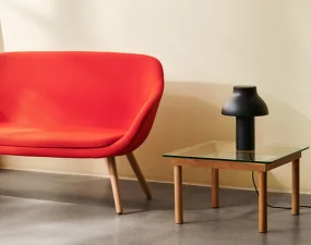 Konferenčný stolík Kofi 60x60, oak/clear