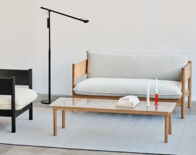Konferenčný stolík Kofi 140x50, oak/clear