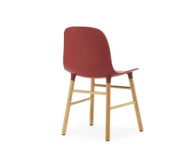 Stolička Form, red/oak