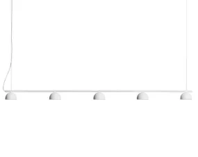 Závesná lampa Blush rail 5, matt white
