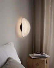 Nástenná lampa Tense Wall Lamp, black base/white tyvek