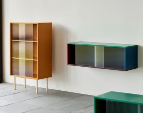 Skrinka Colour M Floor w. Glass Doors, multi