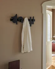 Vešiak Cupe Wall Rack, black