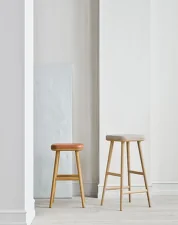 Barová stolička Flor 77cm, oiled oak/light grey