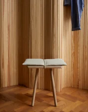 Stolička s podsedákom Georg, linen / oak
