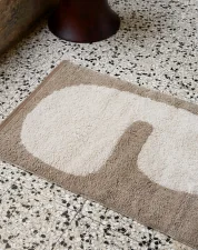 Kúpeľňovová predložkaa Lay, dark taupe / off-white