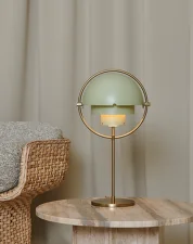 Stolná lampa Multi-Lite, desert sage / brass