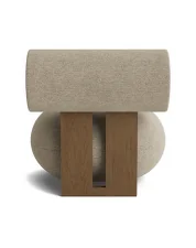 Kreslo Hippo, Barnum Bouclé 03 / light smoked oak