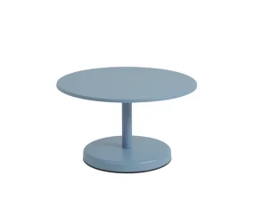 Stolík Linear Steel Coffee Table Ø70, pale blue
