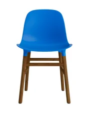 Stolička Form, bright blue/walnut