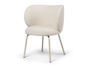 Jedálenská stolička Rico Nordic Bouclé, off-white/cashmere