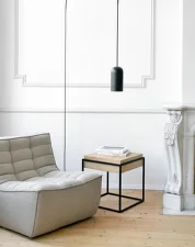 Nočný stolík Monolit, black oak/black