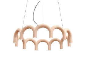Závesné svietidlo Arch Circle 98, nude