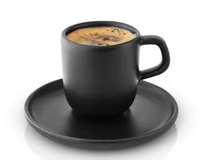 Hrnček s podšálkou Nordic Kitchen Espresso Cup with Saucer, black