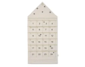 Nástenný adventný kalendár Star Christmas Calendar, sand