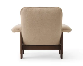 Kreslo Brasilia Lounge Chair, Bouclé 02/dark stained oak