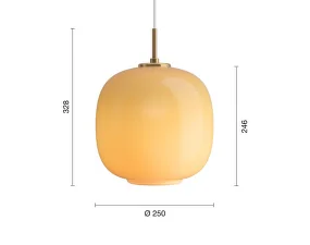 Závesné svietidlo VL 45 Radiohus Ø250, amber