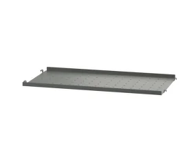 Polica String Metal Shelf Low Edge 58 x 30, dark grey
