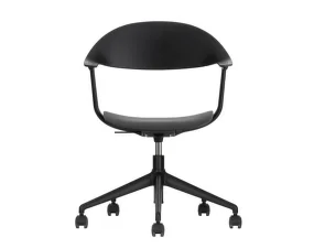 Kancelárska stolička Mynt Plastic s kolieskami, black