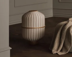 Stojacia lampa Lucén, oiled oak