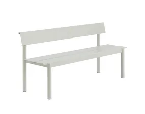 Lavica Linear Steel Bench s opierkou 170 cm, grey