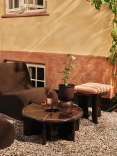 Outdoorové kreslo (stredový modul) Rouli, chestnut brown