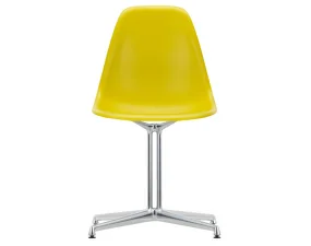 Stolička Eames DSL, mustard / polished aluminum