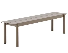 Lavica Linear Steel Bench 170 cm, taupe