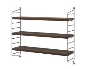 Polica String Pocket, dark oak / dark brown