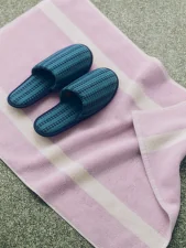 Papuče Waffle Slippers, stripe petrol blue