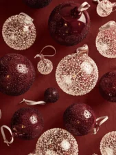 Vianočné banky Flurry L set 3ks, picante red