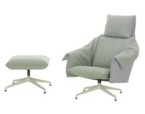 Kreslo Bascule Highback s otomanom, Cento / light lavender / light sage