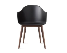 Stolička Harbour Chair Wood, black / dark oak