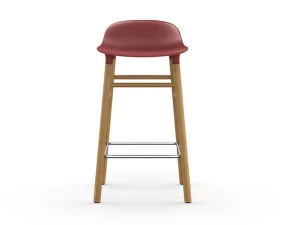 Barová stolička Form 65 cm, red/oak