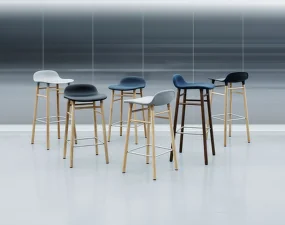 Barová stolička Form 75 cm, grey/oak