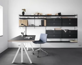 Komoda String Chest With Drawers 58 x 30, black ash