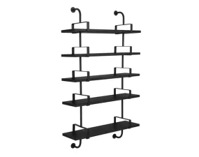 Polica Démon Shelf 2, 95cm, 5 shelves, black stained ash
