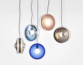 Závesná lampa Orbital, black/silver