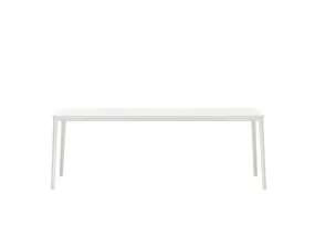 Jedálenský stôl Plate 90x200, white MDF table top/white base