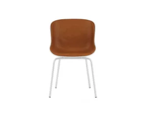 Čalúnená jedálenská stolička Hyg Chair Steel, white/ultra leather