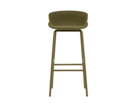 Čalúnená barová stolička Hyg Barstool 75, olive/synergy