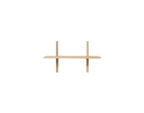 Polica Sector Shelf S/S, natural oak/brass
