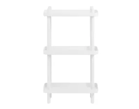 Polica Block Shelf, white/white