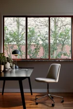 Kancelárska stolička Rely HW21, polished aluminium/beige sand