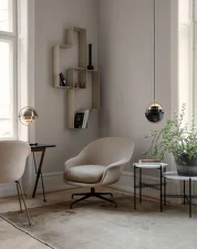 Stolík TS Ø 55, white carrara marble