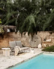 Outdoorová sofa Desert Dolce 2-seater, black/dark sand