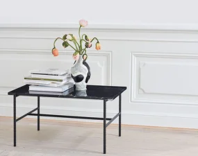 Konferenčný stolík Rebar 80 cm x 49 cm, soft black/marble