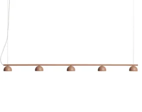 Závesná lampa Blush rail 5, warm beige