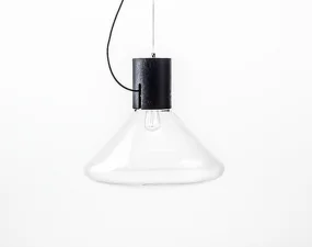 Závesná lampa Muffins WOOD 05P PC865, clear / black stained oak